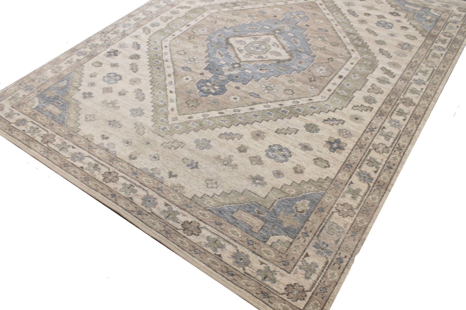 9x12 Oushak Hand Knotted Wool Area Rug - MR029838