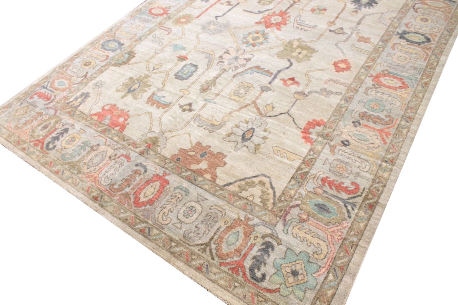 9x12 Oushak Hand Knotted Wool Area Rug - MR029860