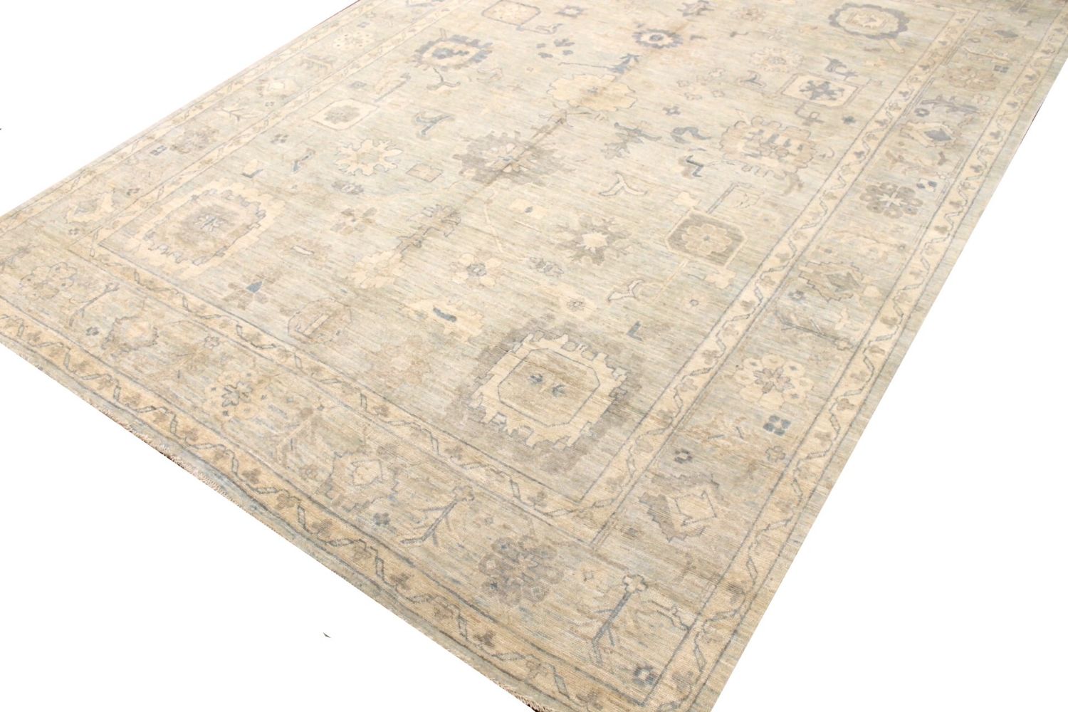 10x14 Oushak Hand Knotted Wool Area Rug - MR029894