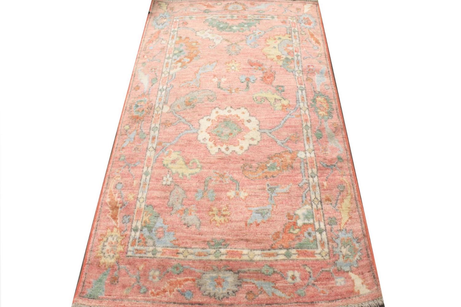 6 ft. Runner Oushak Hand Knotted Wool Area Rug - MR029941