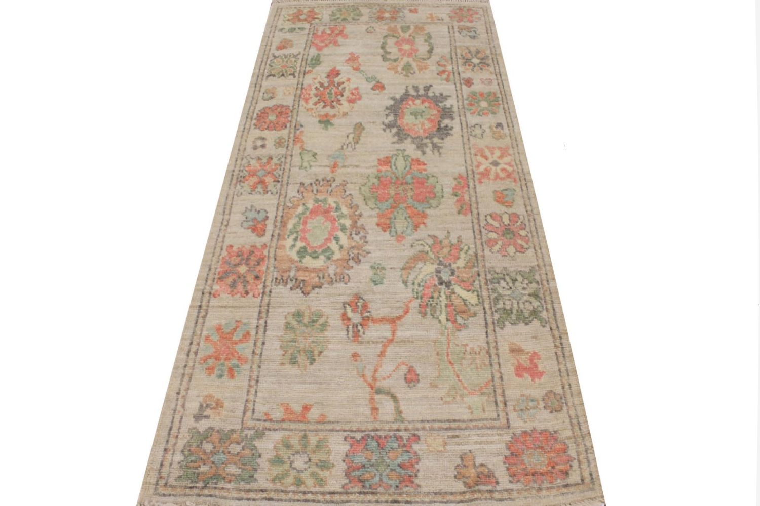 6 ft. Runner Oushak Hand Knotted Wool Area Rug - MR029944