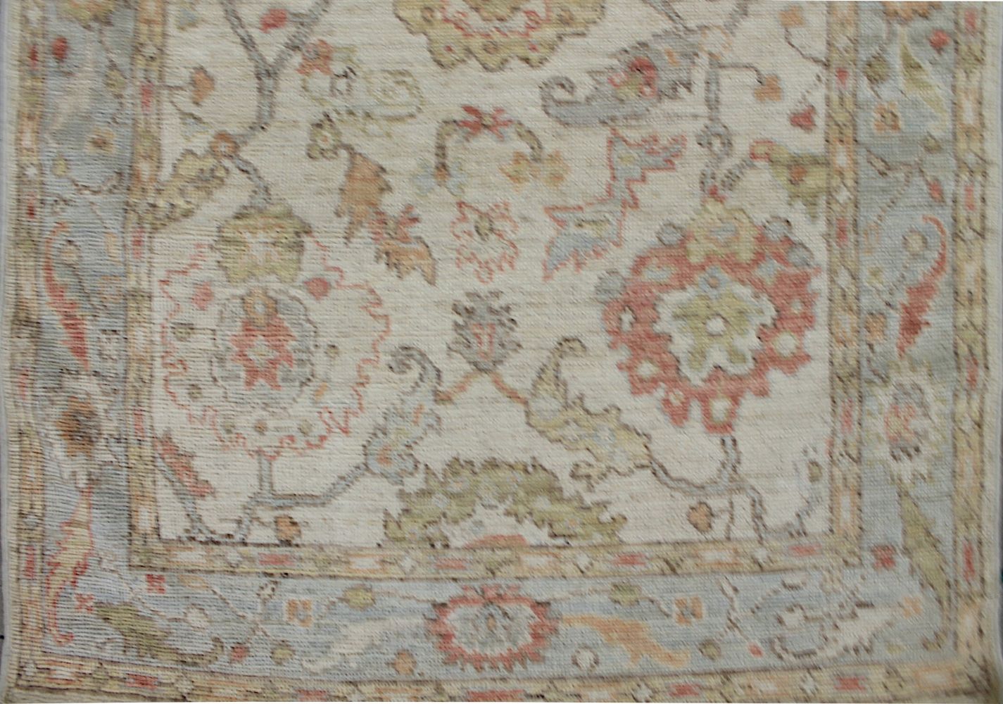 Wide Runner Oushak Hand Knotted Wool Area Rug - MR029945
