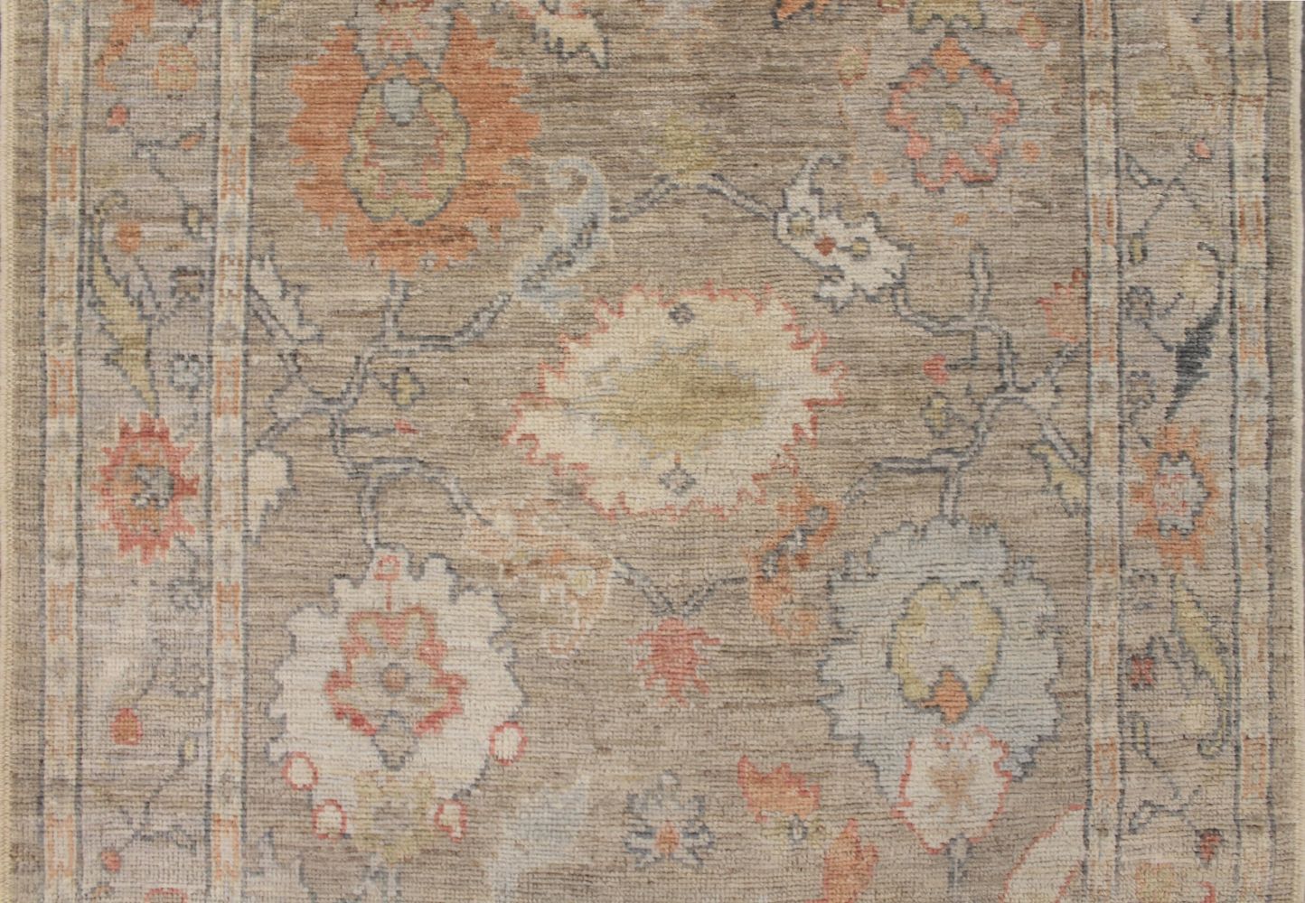 Wide Runner Oushak Hand Knotted Wool Area Rug - MR029946