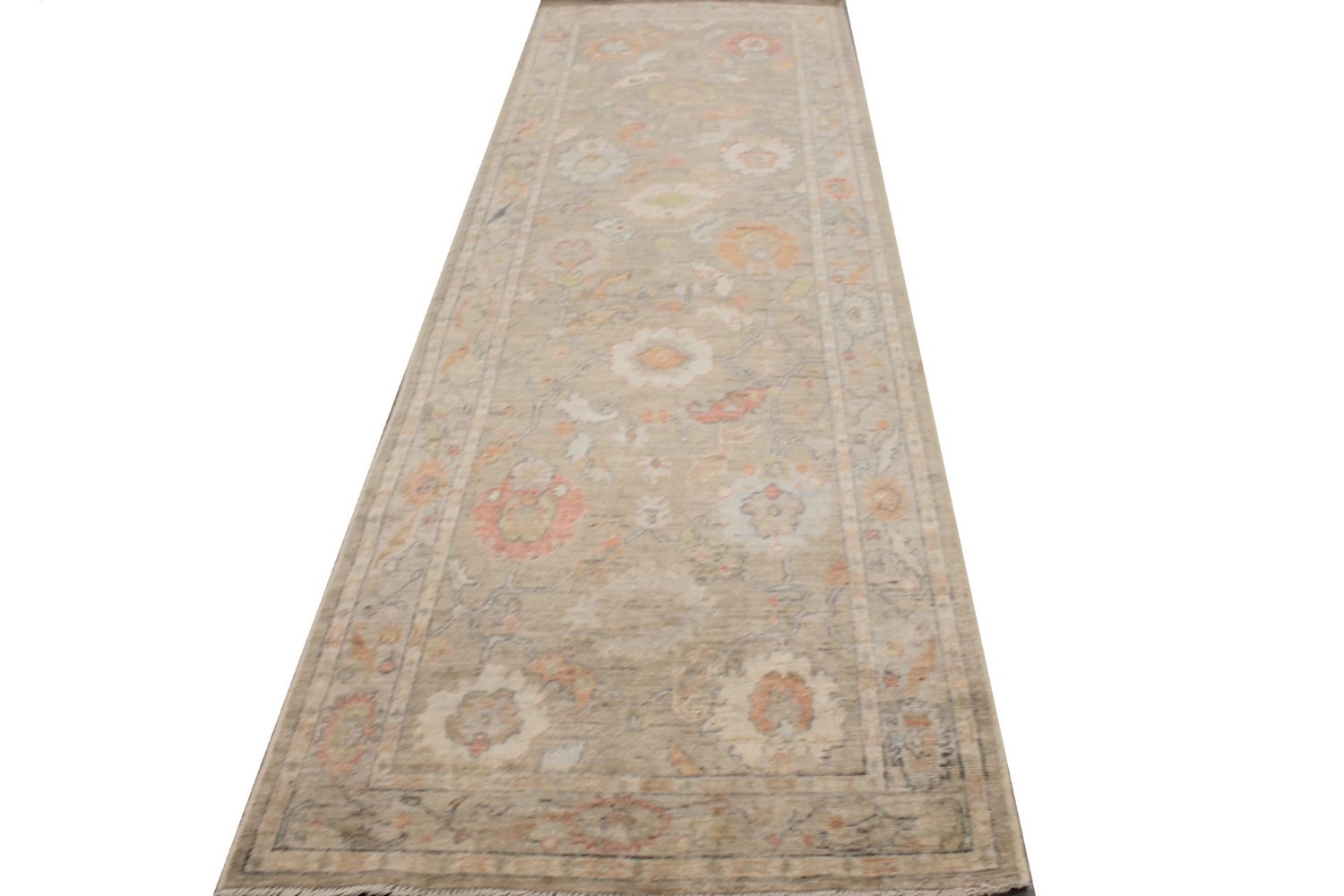 Wide Runner Oushak Hand Knotted Wool Area Rug - MR029946