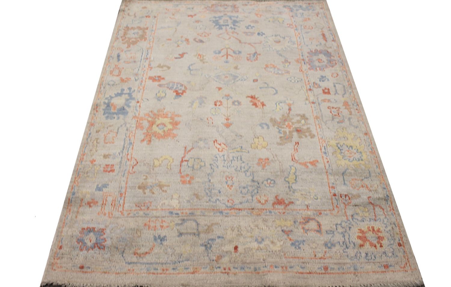 4x6 Oushak Hand Knotted Wool Area Rug - MR029948