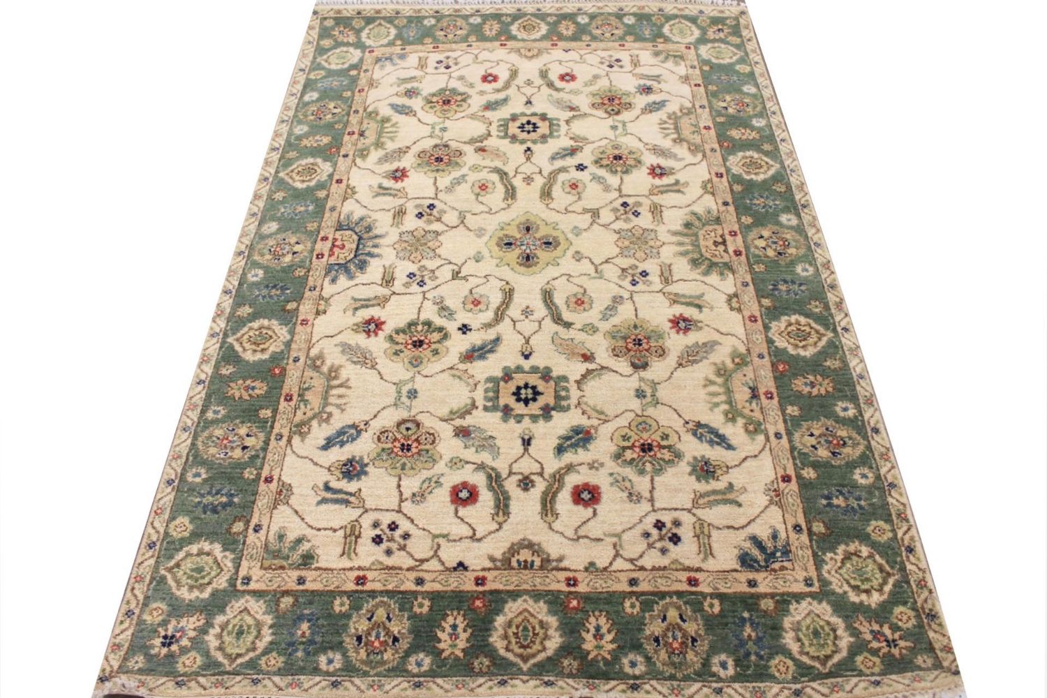 4x6 Traditional Hand Knotted Wool Area Rug - MR029983