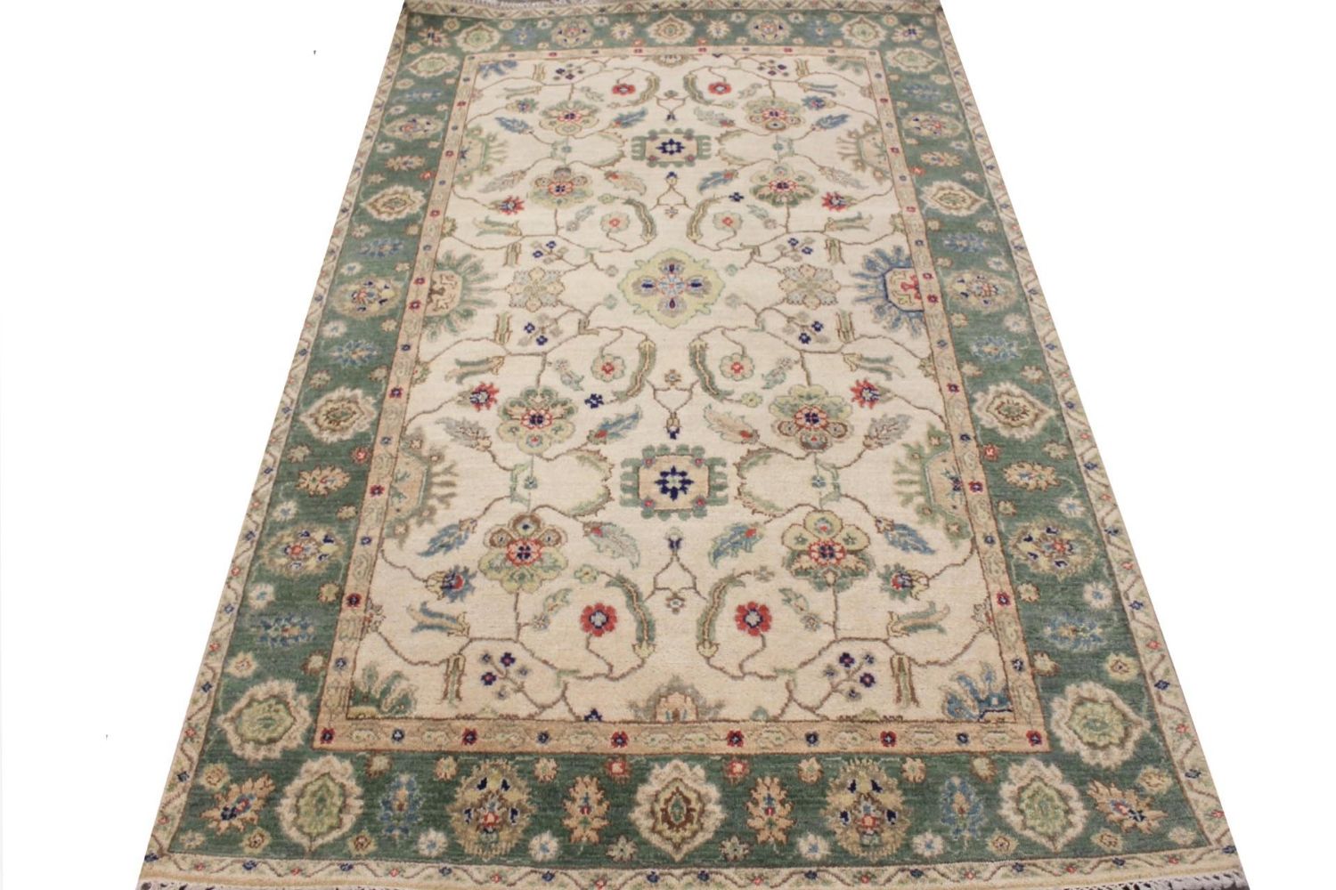 4x6 Traditional Hand Knotted Wool Area Rug - MR029983