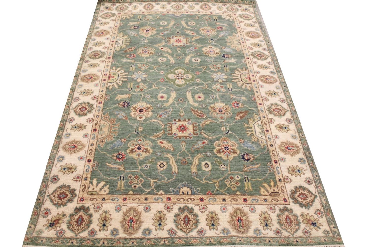 4x6 Traditional Hand Knotted Wool Area Rug - MR029986