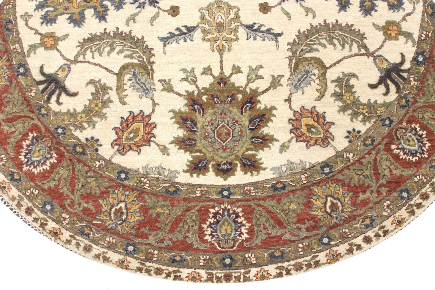 6 ft. - 7 ft. Round & Square Traditional Hand Knotted Wool Area Rug - MR029997