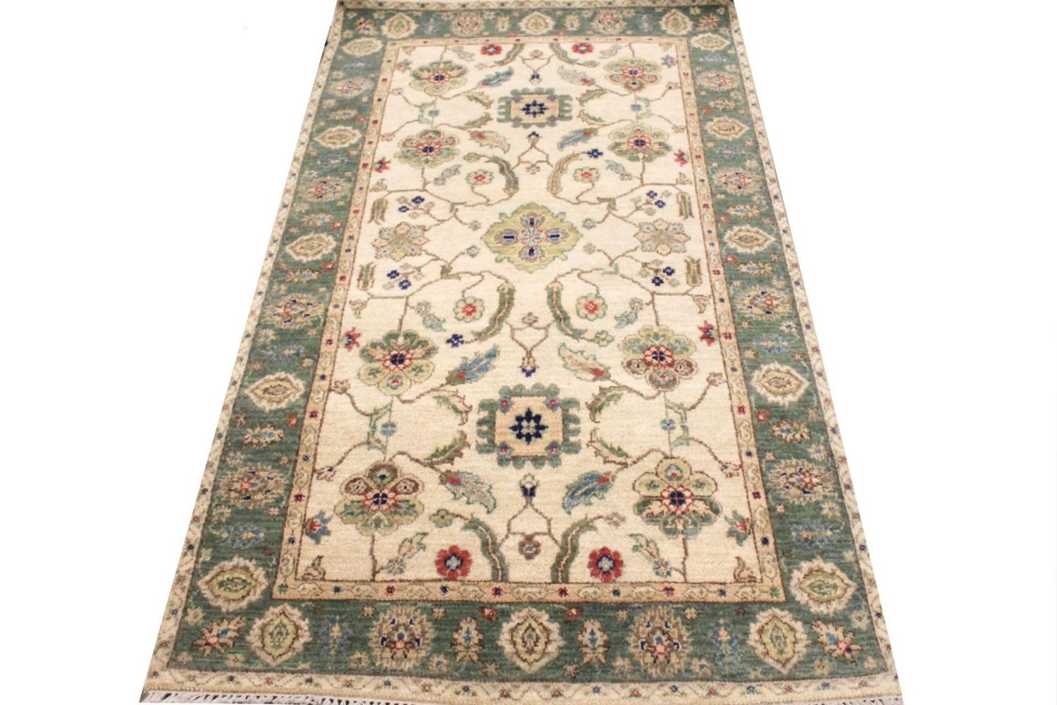 3x5 Traditional Hand Knotted Wool Area Rug - MR030010