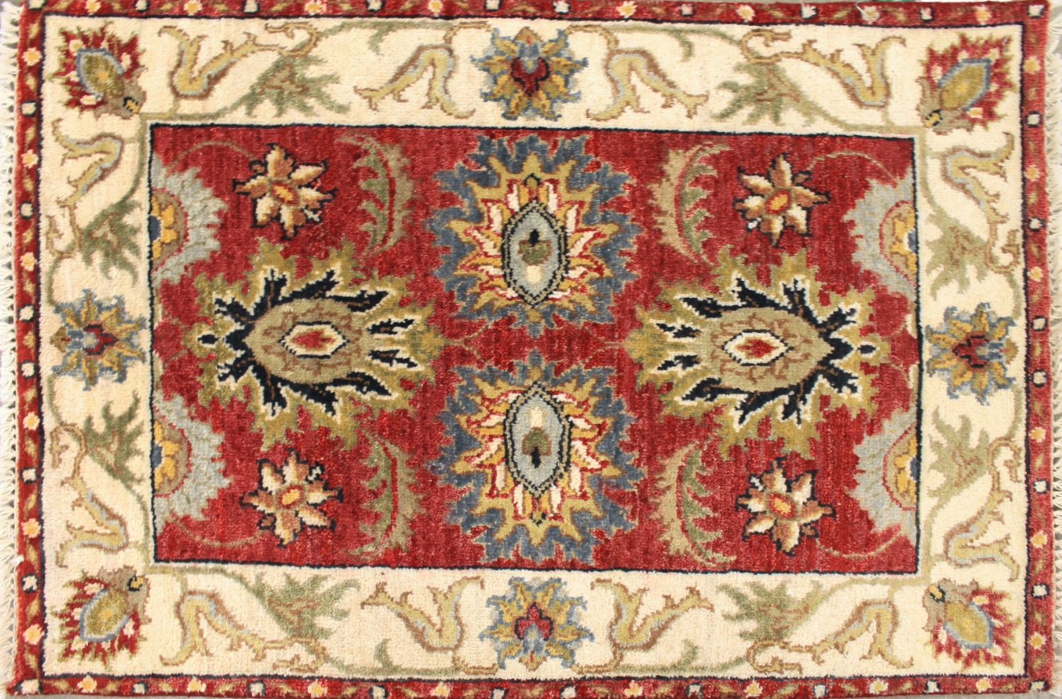 2X3 Traditional Hand Knotted Wool Area Rug - MR030016