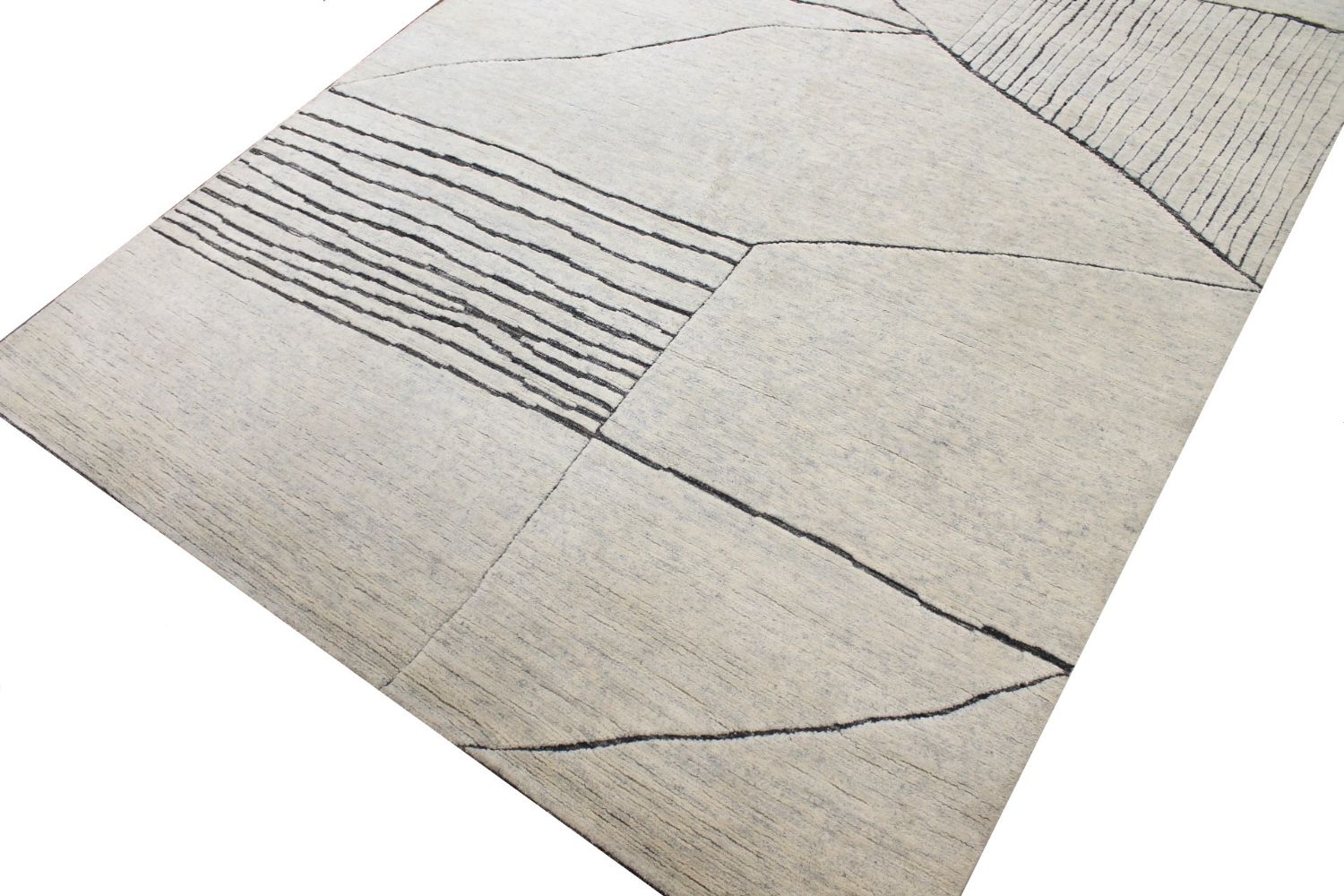 8x10 Casual Hand Knotted Wool Area Rug - MR030019