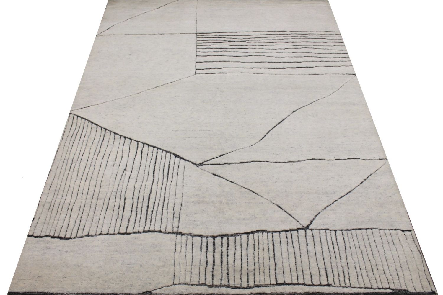 8x10 Casual Hand Knotted Wool Area Rug - MR030019