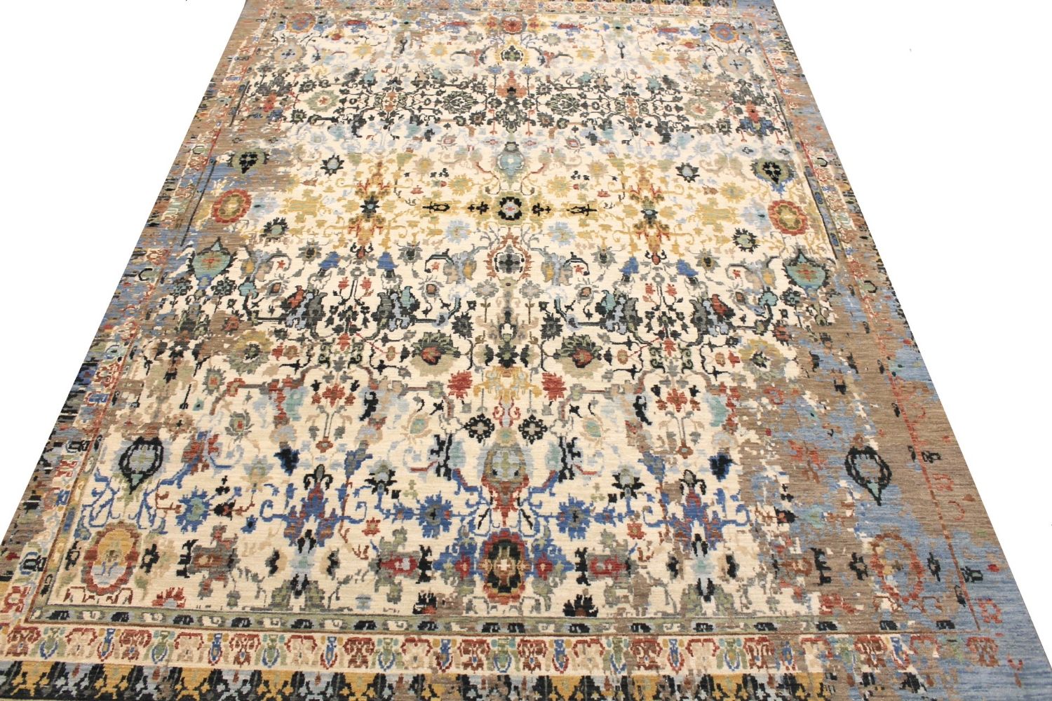 9x12 Transitional Hand Knotted Wool Area Rug - MR030029