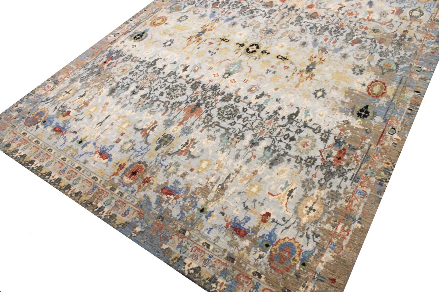 9x12 Transitional Hand Knotted Wool Area Rug - MR030031