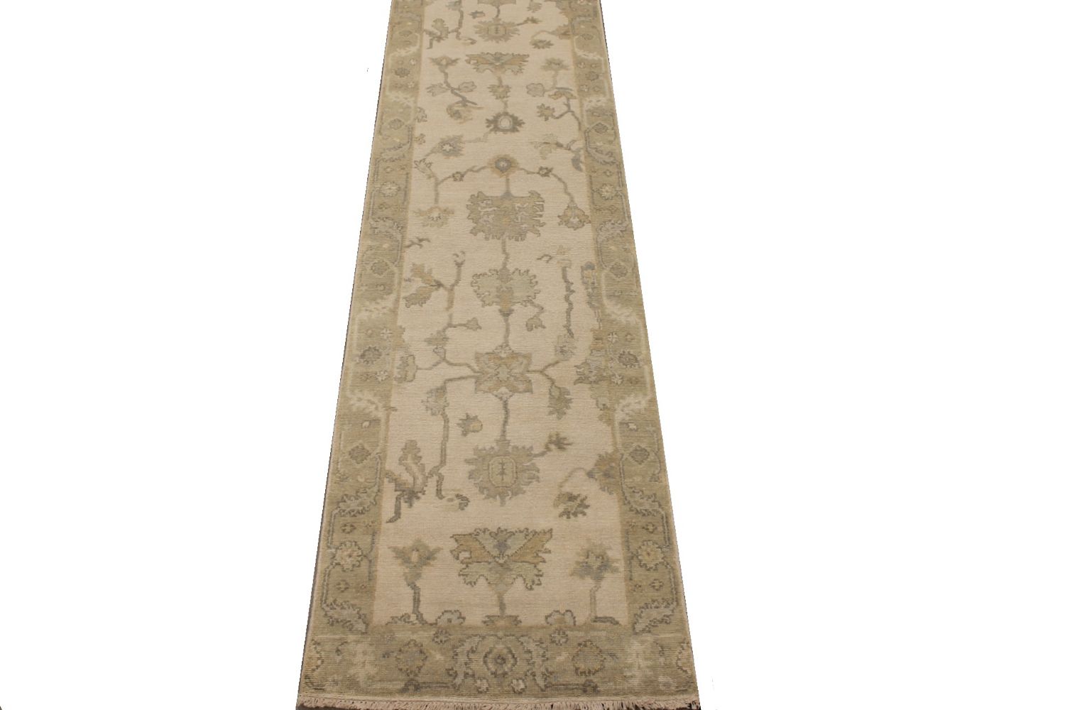 12 ft. Runner Oushak Hand Knotted Wool Area Rug - MR030067