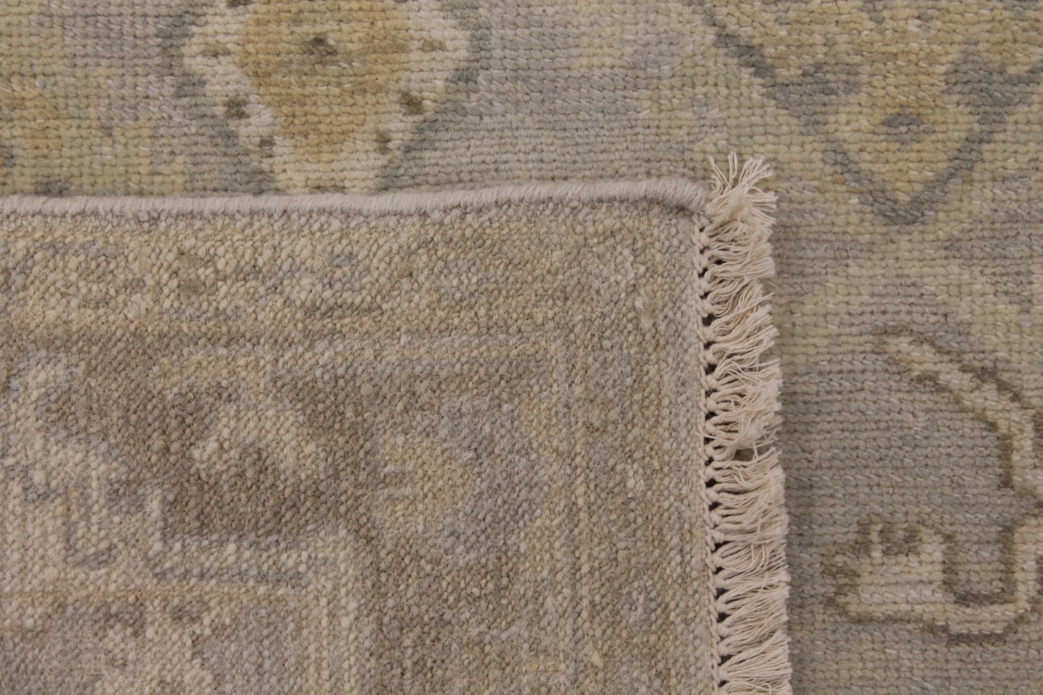 Wide Runner Oushak Hand Knotted Wool Area Rug - MR030071