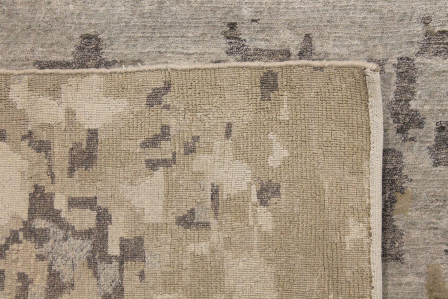 10x14 Modern Hand Knotted Wool & Viscose Area Rug - MR030074