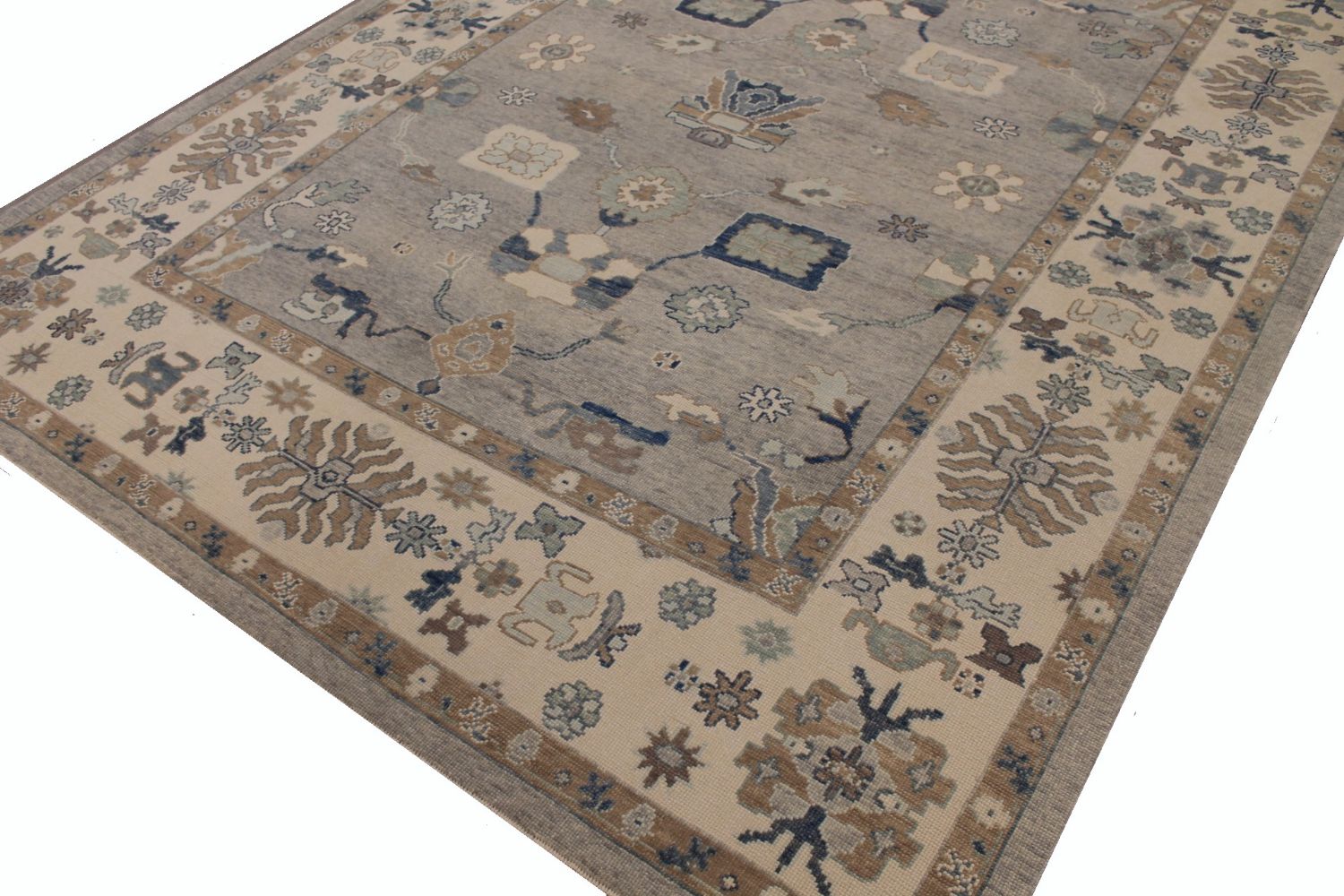 10x14 Oushak Hand Knotted Wool Area Rug - MR030082