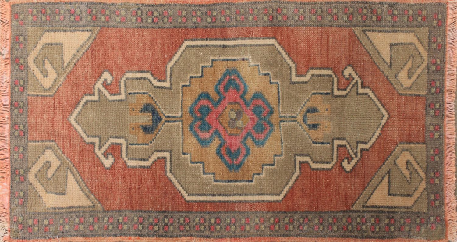 2X3 Tribal Hand Knotted Wool Area Rug - MR030084