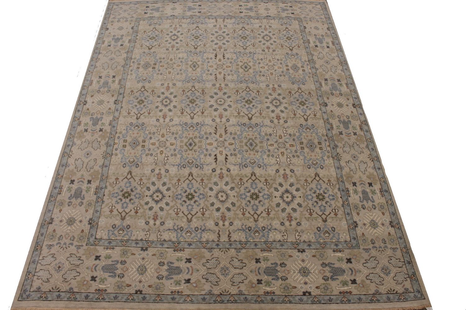 8x10 Casual Hand Knotted Wool Area Rug - MR030110