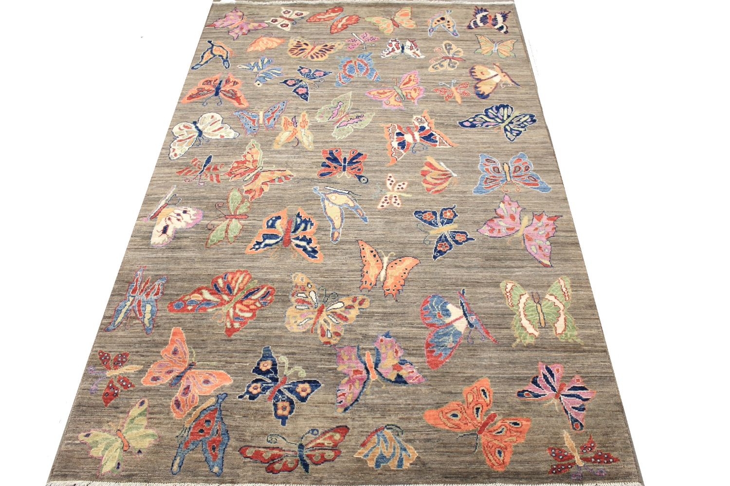 6x9 Modern Hand Knotted Wool Area Rug - MR030168