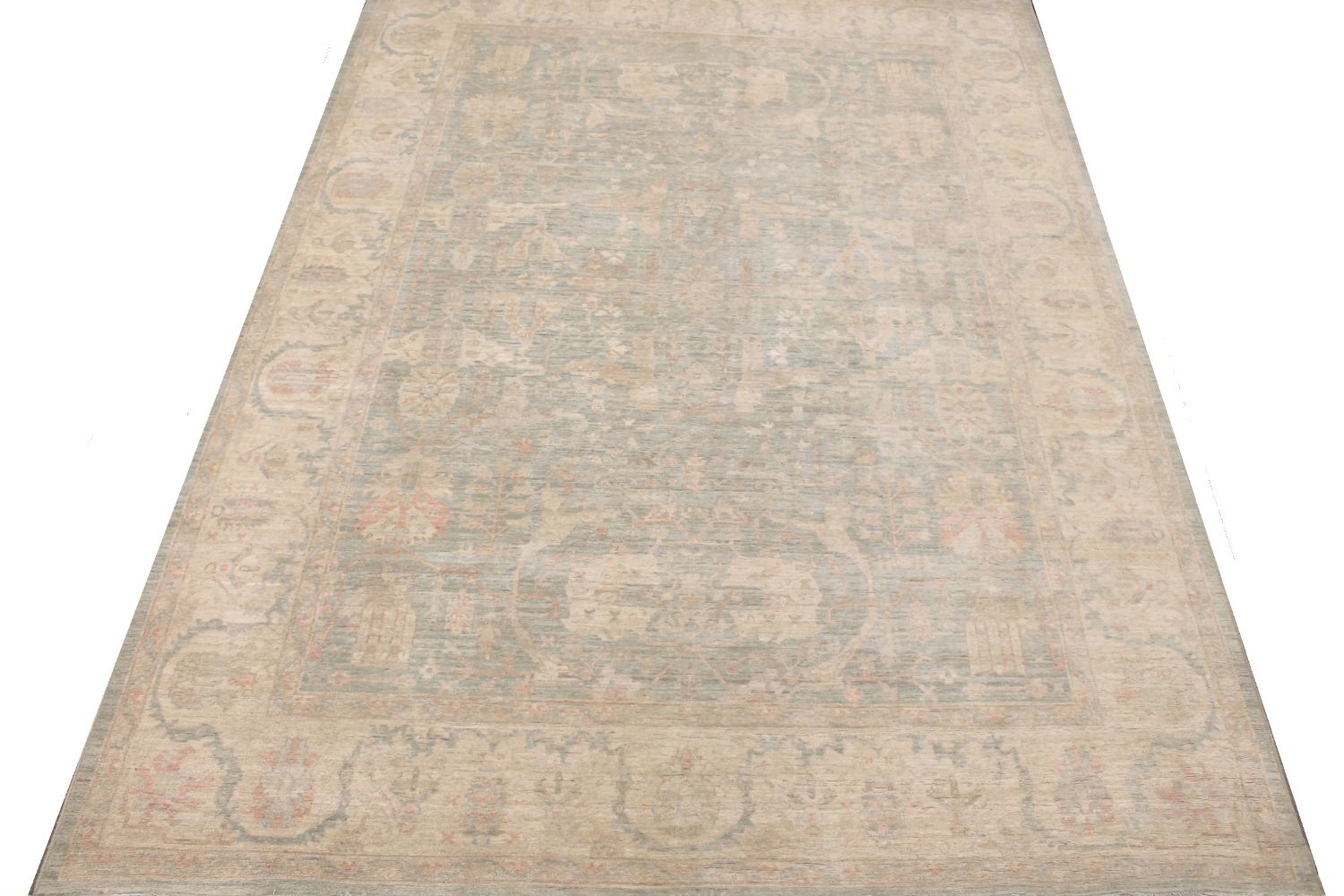 9x12 Peshawar Hand Knotted Wool Area Rug - MR030174