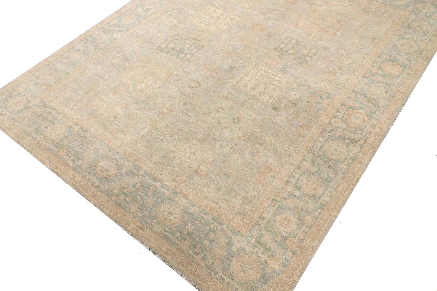 8x10 Peshawar Hand Knotted Wool Area Rug - MR030175