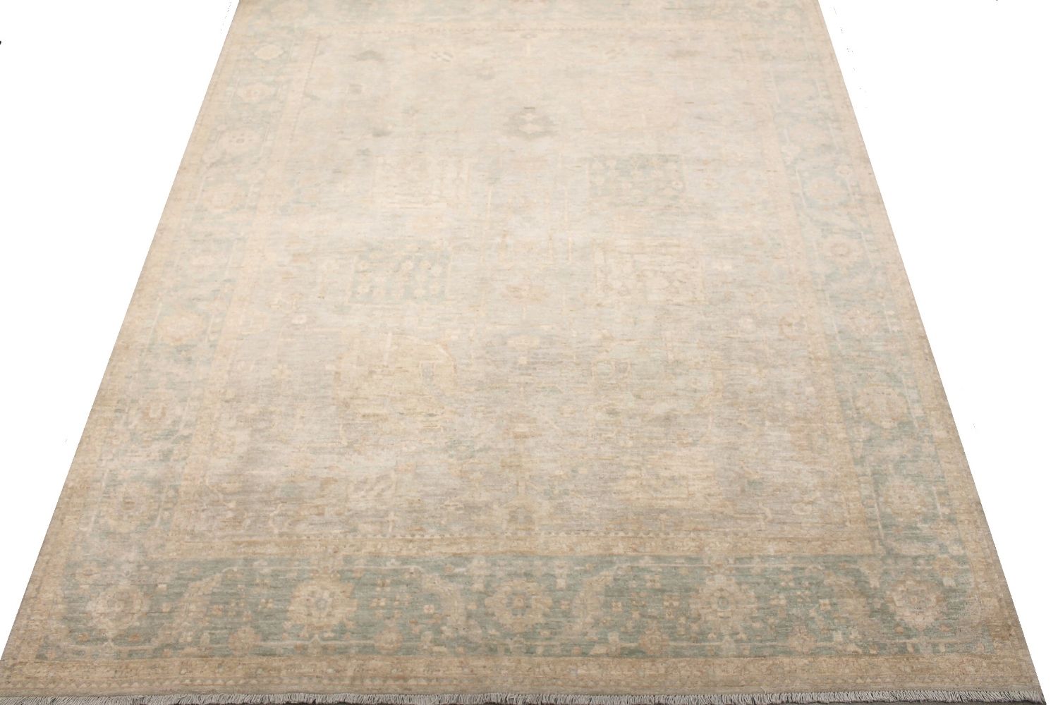 8x10 Peshawar Hand Knotted Wool Area Rug - MR030175