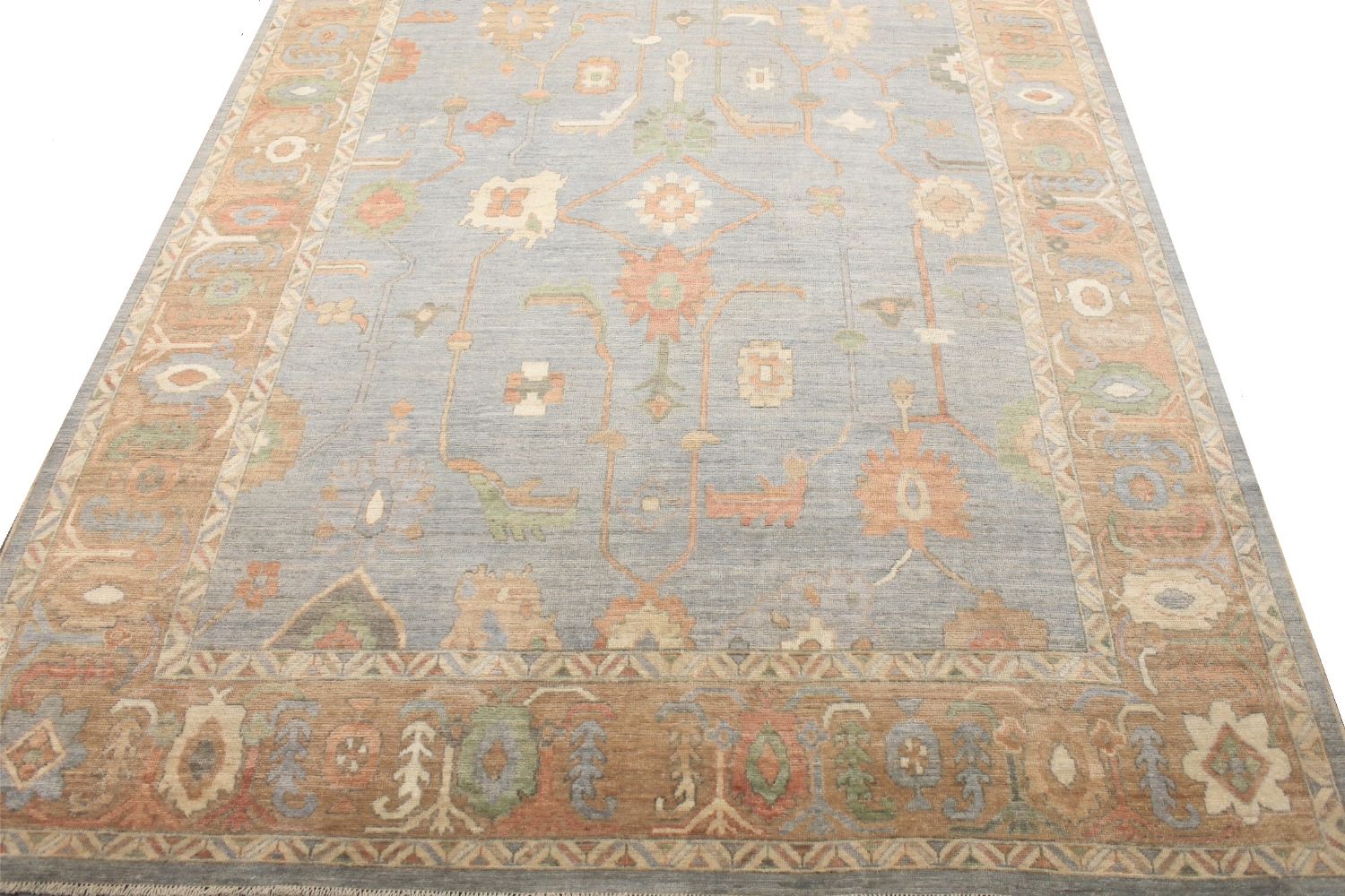 9x12 Oushak Hand Knotted Wool Area Rug - MR030186