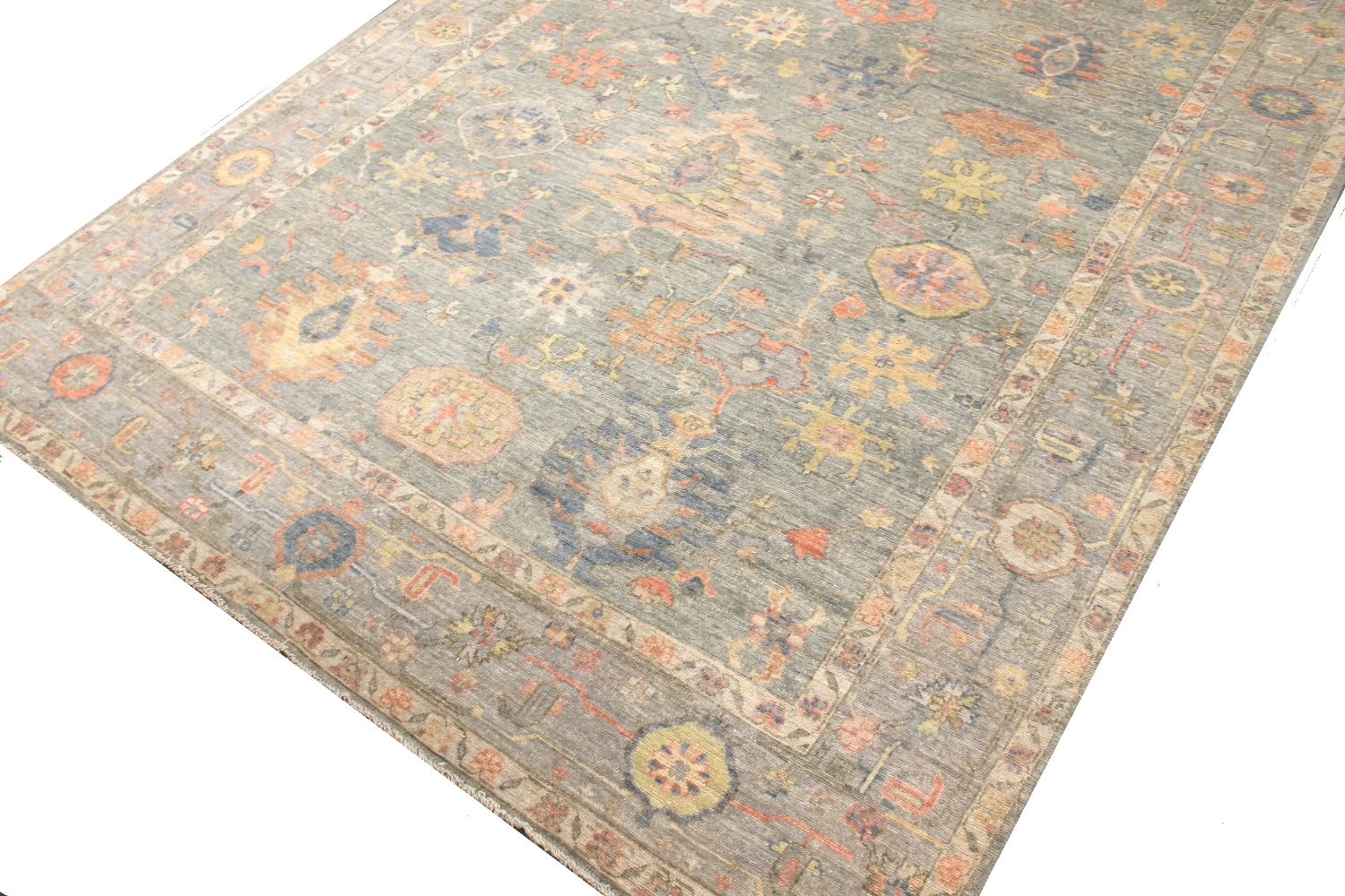 9x12 Oushak Hand Knotted Wool Area Rug - MR030189