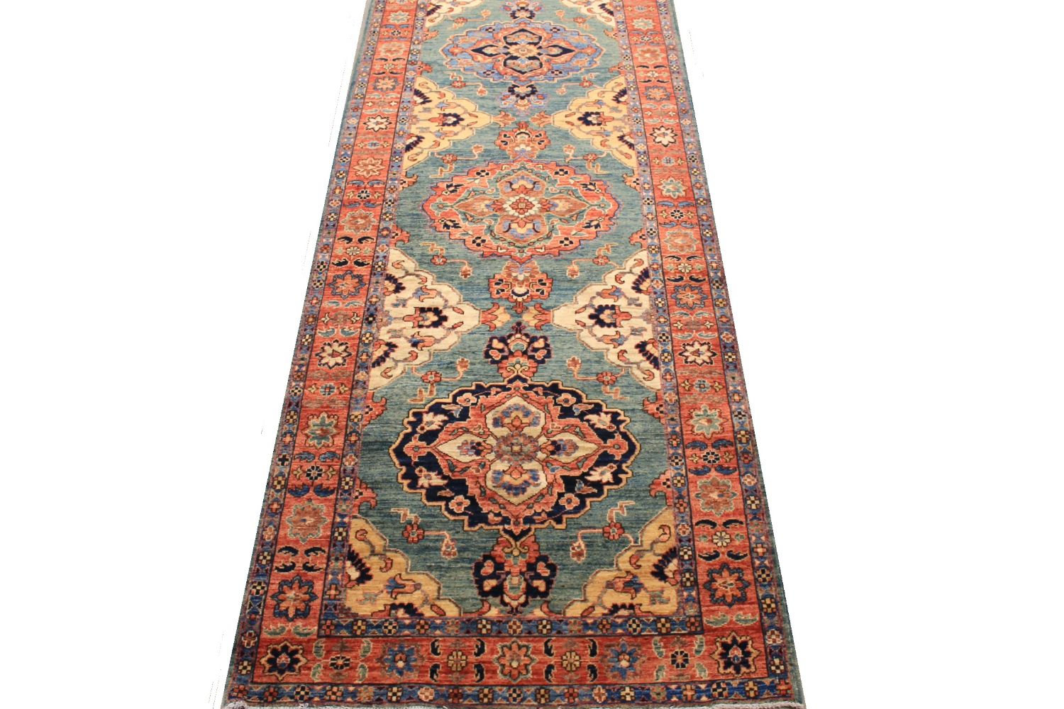 Wide Runner Aryana & Antique Revivals Hand Knotted Wool Area Rug - MR030196