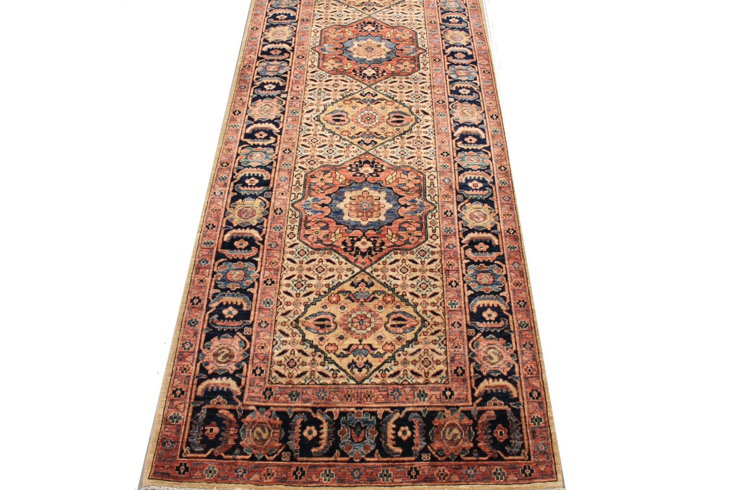 Wide Runner Aryana & Antique Revivals Hand Knotted Wool Area Rug - MR030198