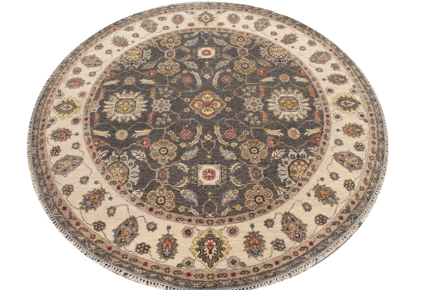6 ft. - 7 ft. Round & Square Traditional Hand Knotted Wool Area Rug - MR030254