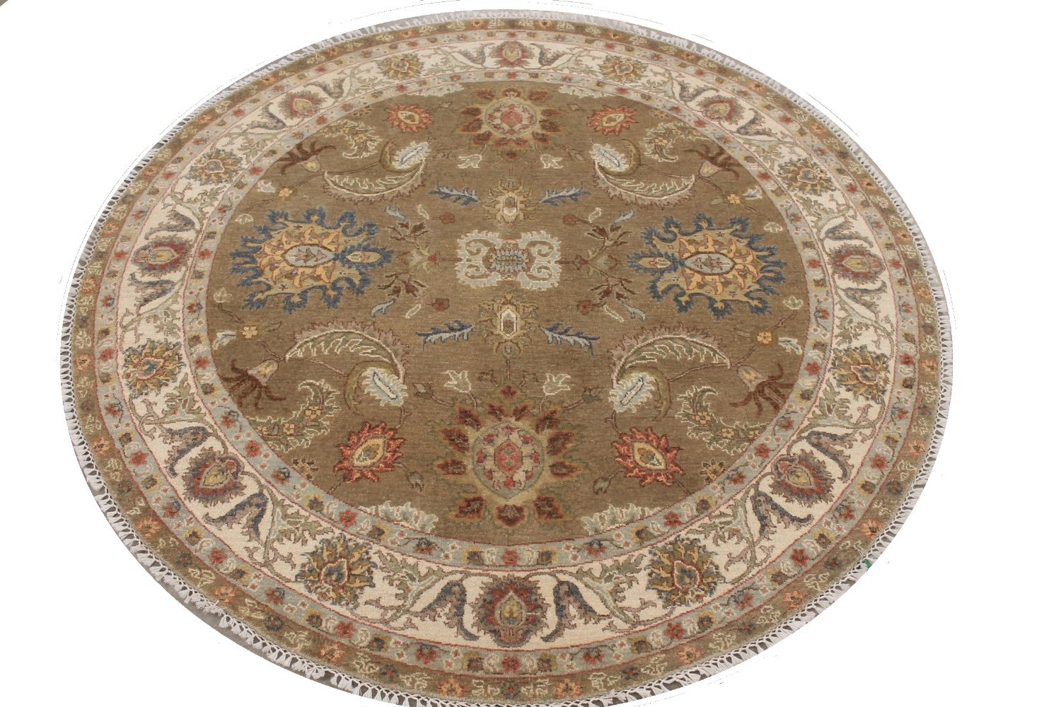 6 ft. - 7 ft. Round & Square Traditional Hand Knotted Wool Area Rug - MR030256