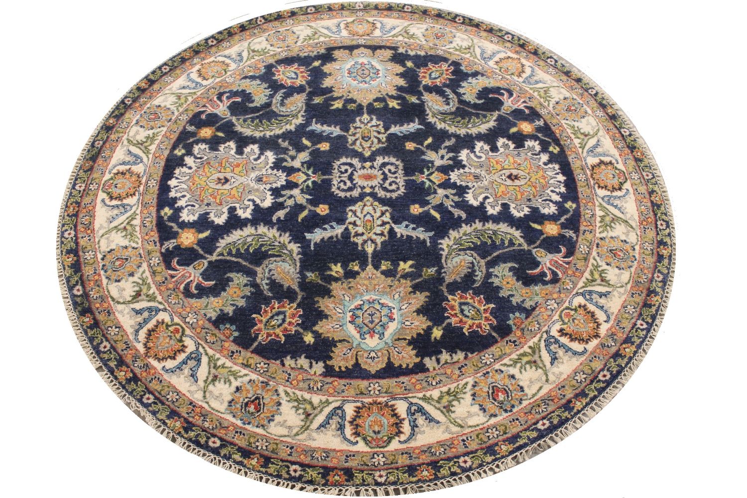 6 ft. - 7 ft. Round & Square Traditional Hand Knotted Wool Area Rug - MR030259
