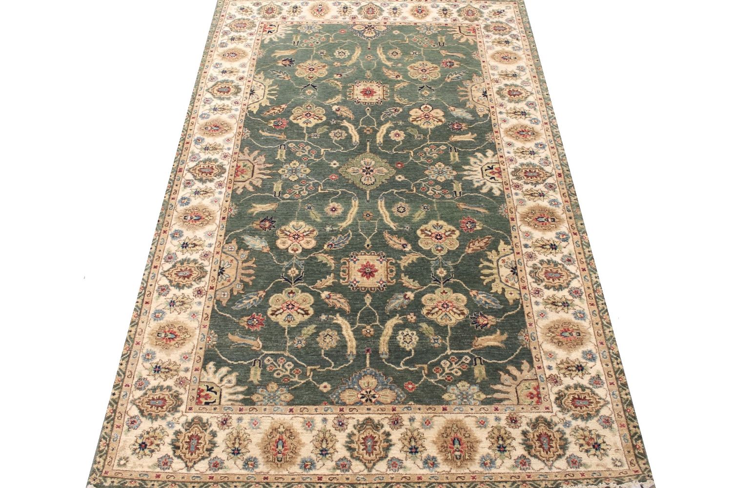 5x7/8 Traditional Hand Knotted Wool Area Rug - MR030261