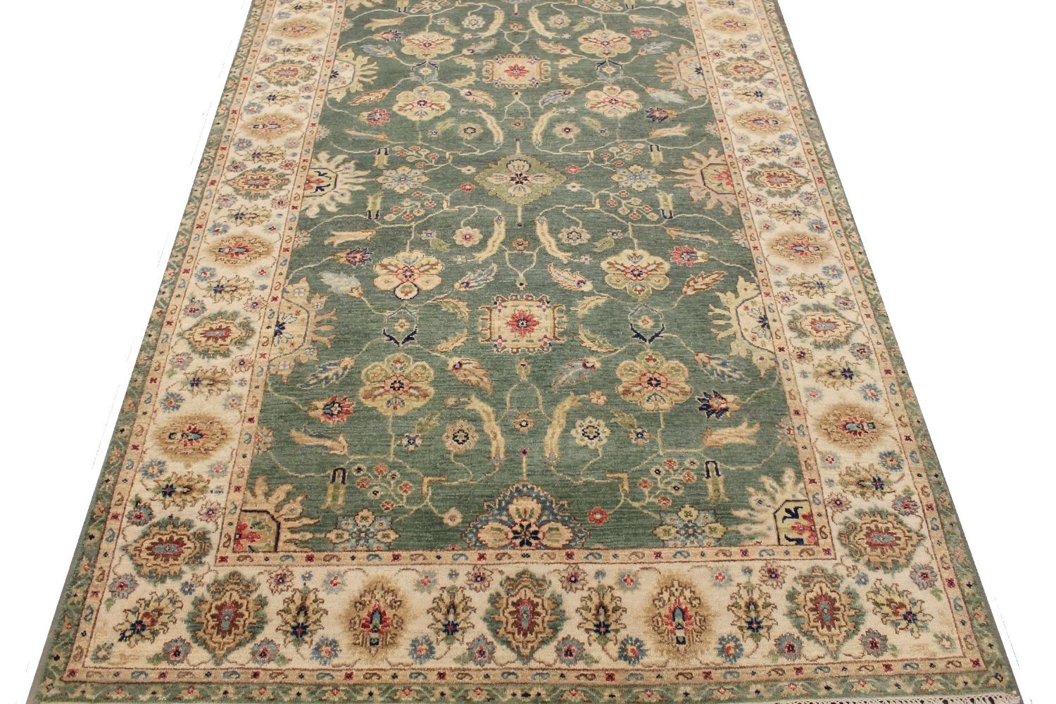 5x7/8 Traditional Hand Knotted Wool Area Rug - MR030261