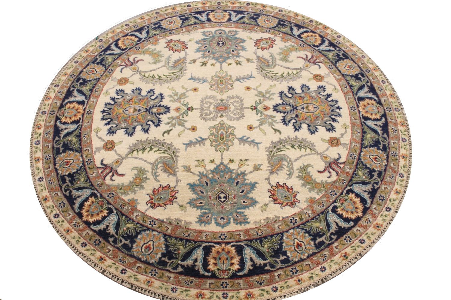 6 ft. - 7 ft. Round & Square Traditional Hand Knotted Wool Area Rug - MR030266