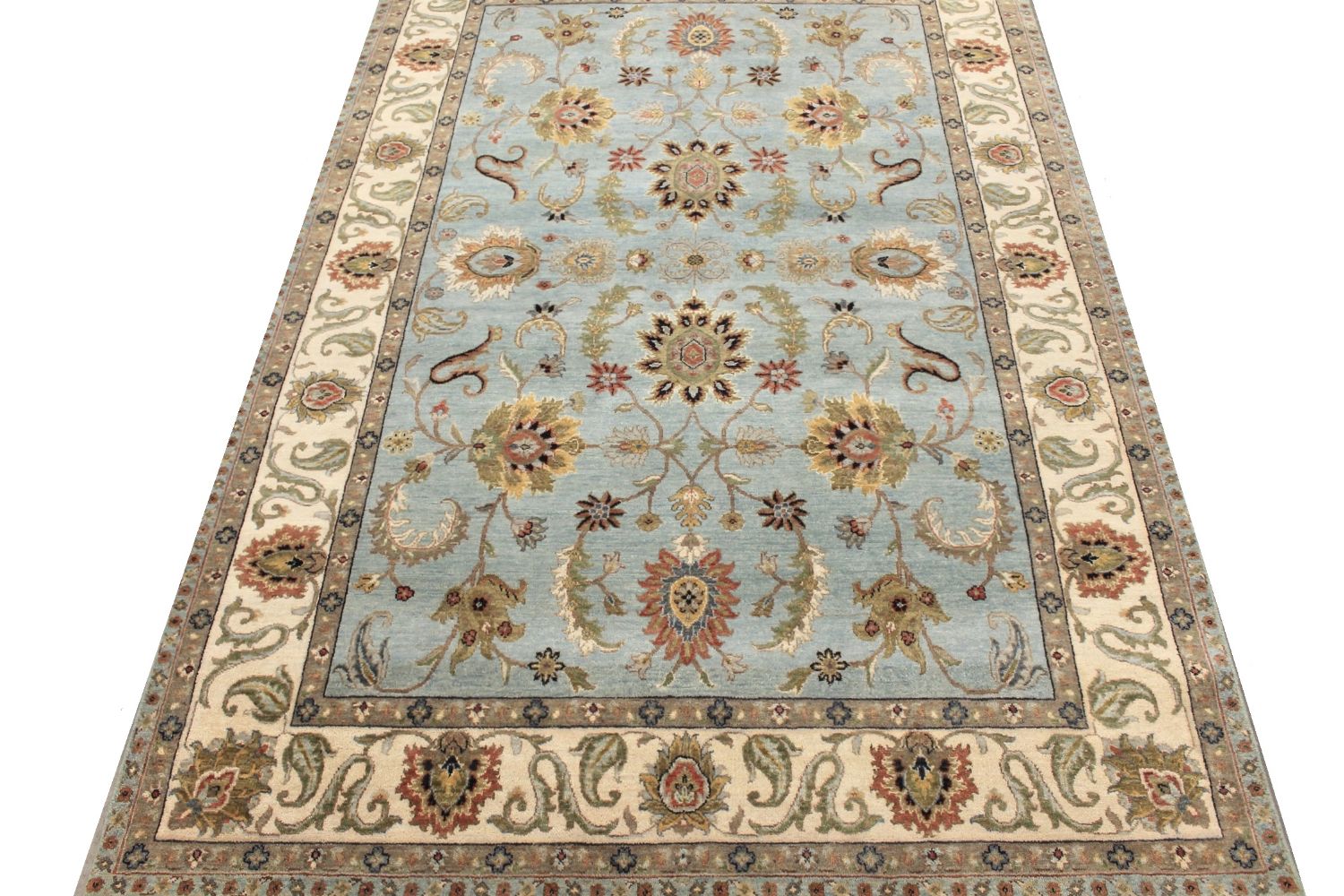 6x9 Traditional Hand Knotted Wool Area Rug - MR030267