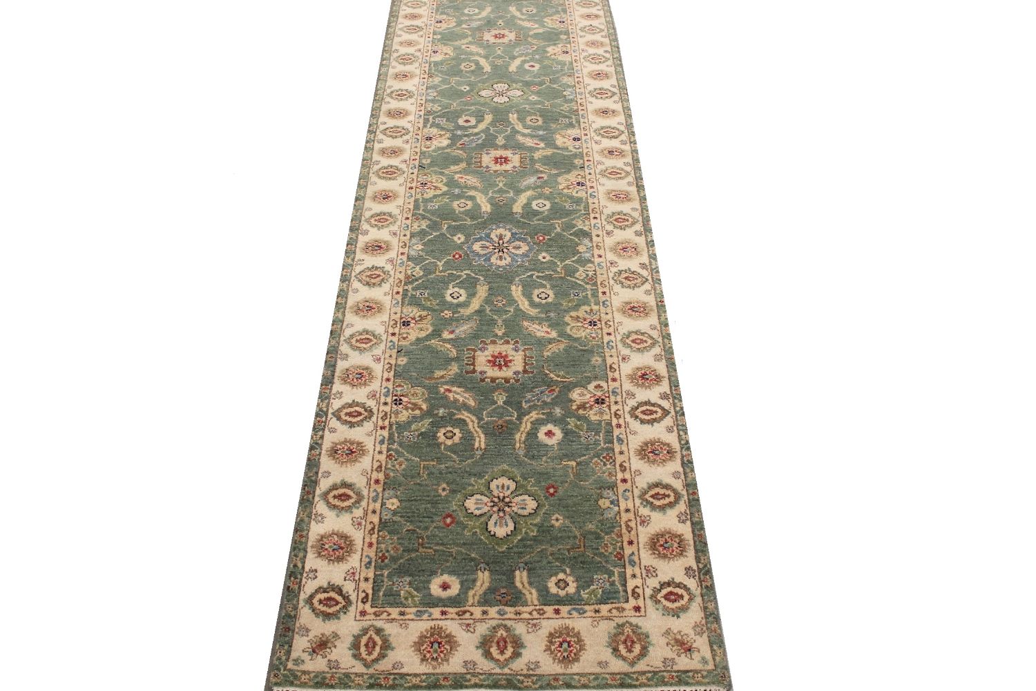 12 ft. Runner Traditional Hand Knotted Wool Area Rug - MR030268