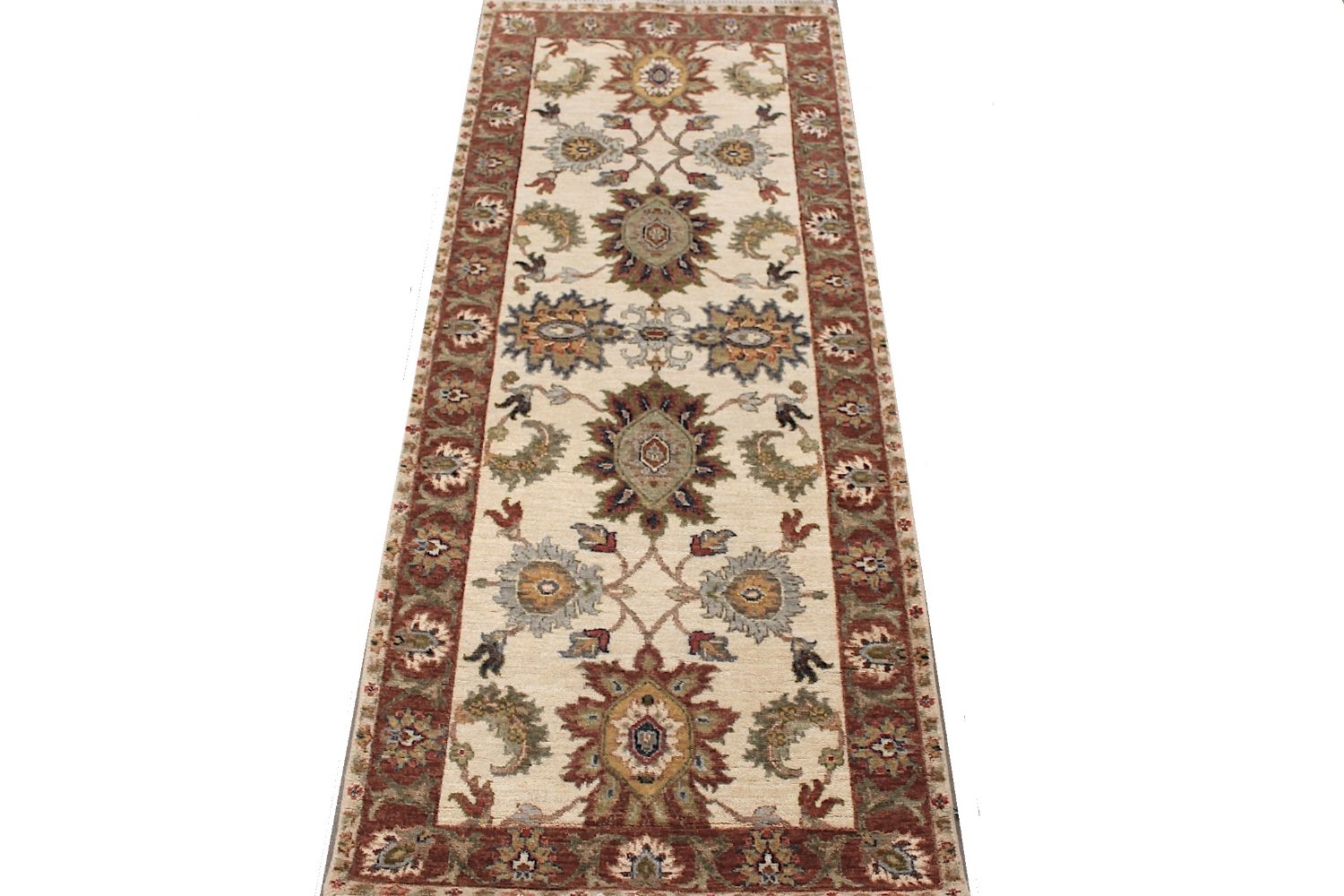 6 ft. Runner Traditional Hand Knotted Wool Area Rug - MR030270