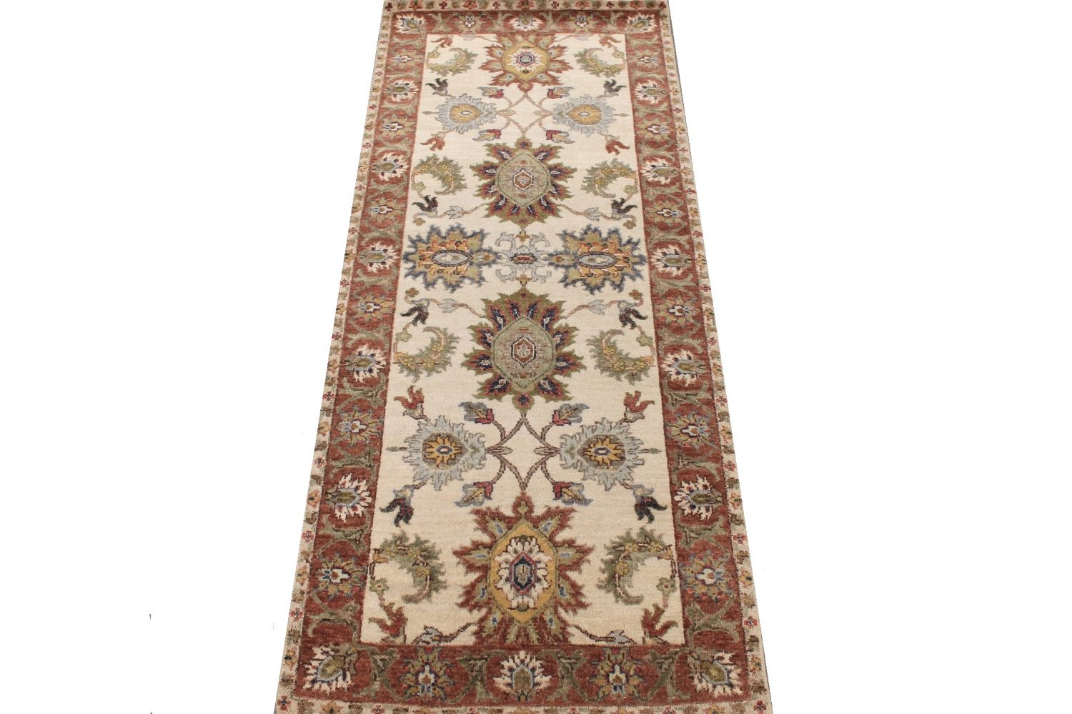6 ft. Runner Traditional Hand Knotted Wool Area Rug - MR030270
