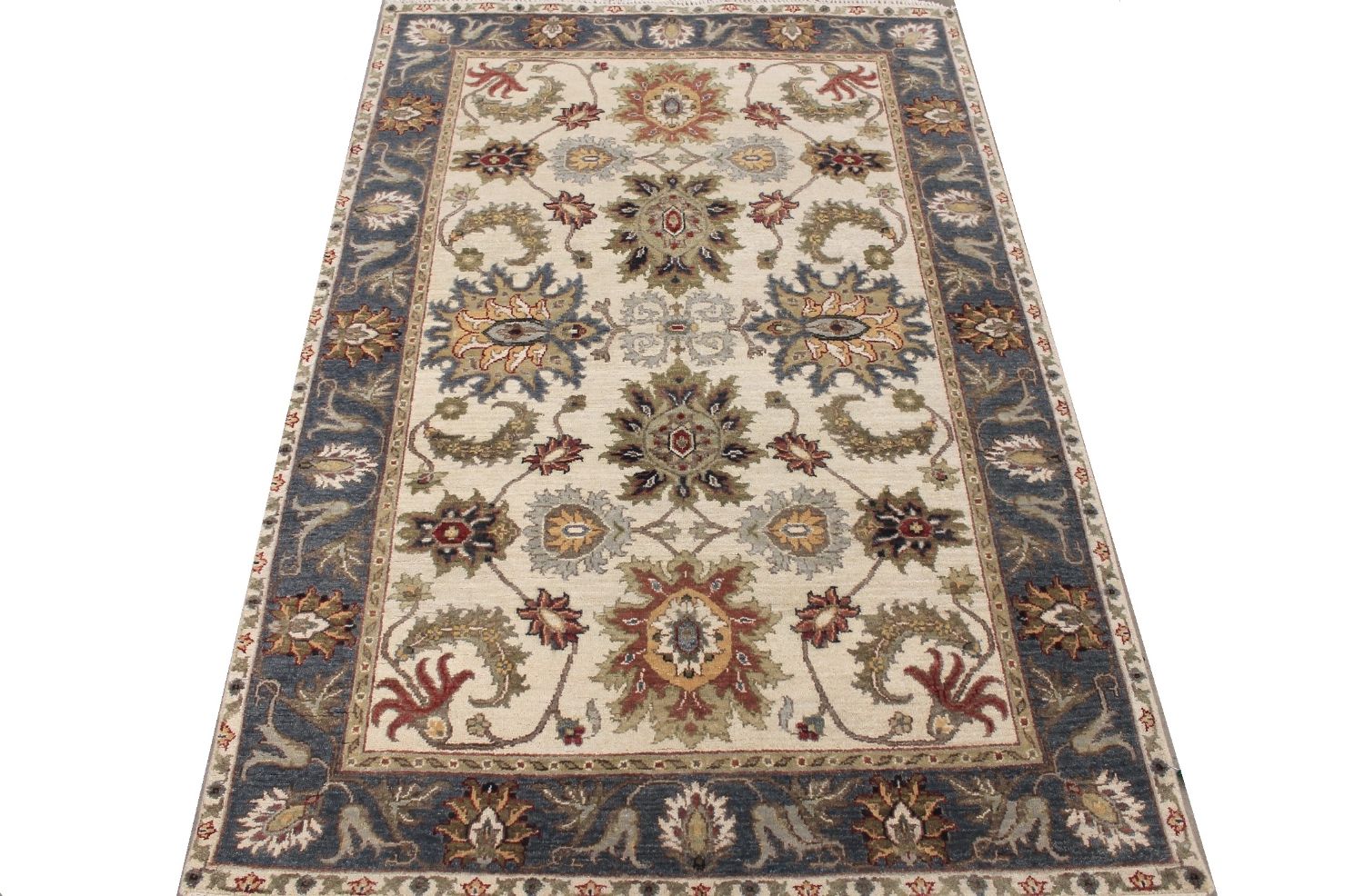4x6 Traditional Hand Knotted Wool Area Rug - MR030272