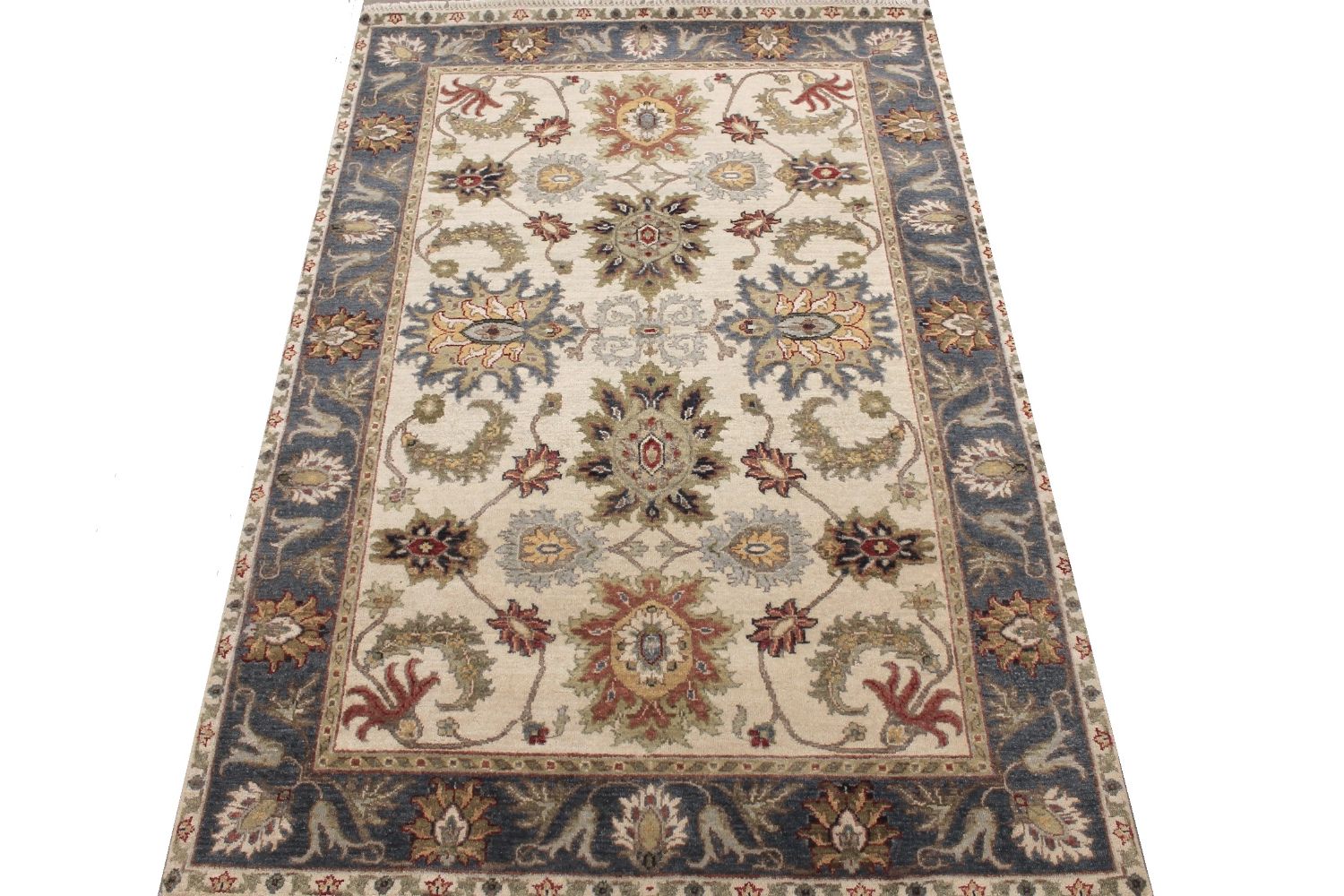 4x6 Traditional Hand Knotted Wool Area Rug - MR030272