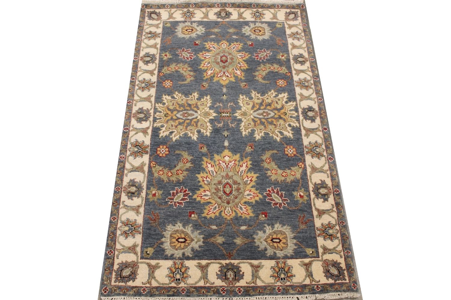 3x5 Traditional Hand Knotted Wool Area Rug - MR030273