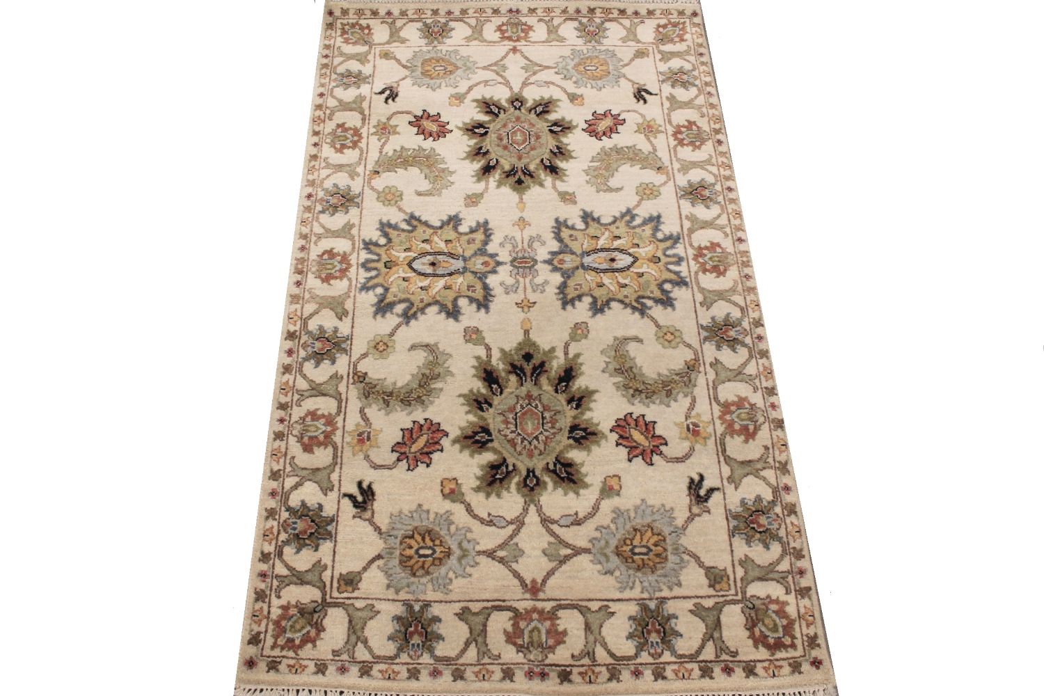 3x5 Traditional Hand Knotted Wool Area Rug - MR030275