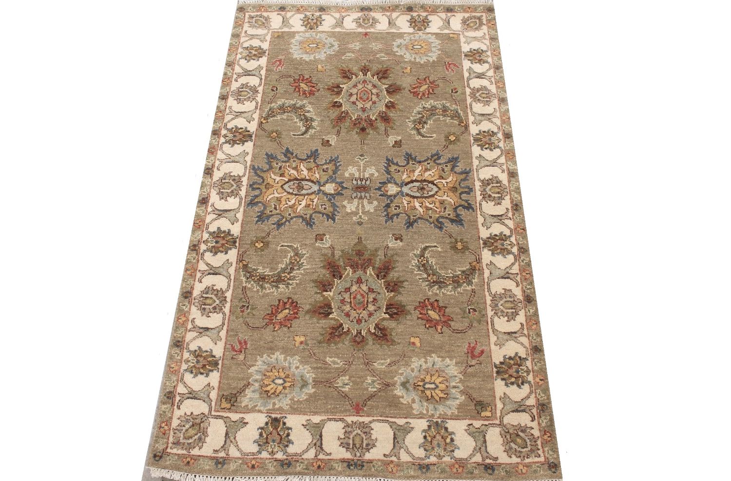 3x5 Traditional Hand Knotted Wool Area Rug - MR030276