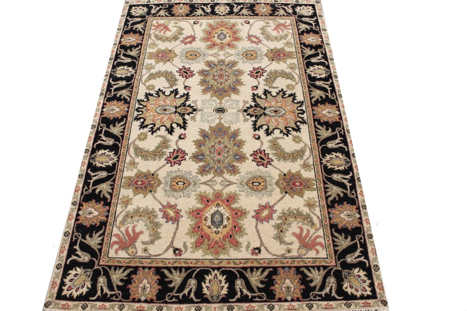 4x6 Traditional Hand Knotted Wool Area Rug - MR030277