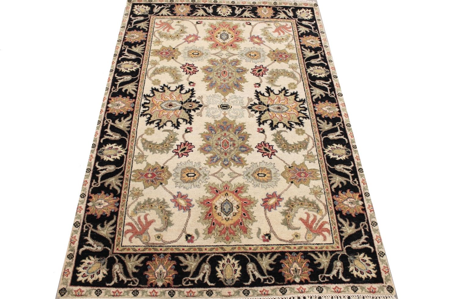 4x6 Traditional Hand Knotted Wool Area Rug - MR030277
